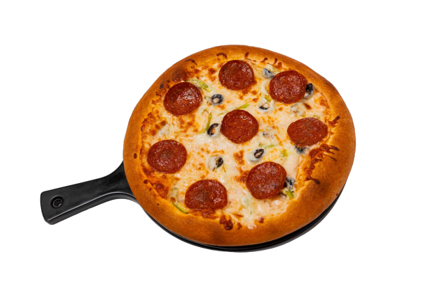 بيتزا ببروني مع خضار